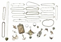 Sterling & .999 Silver Necklace, Bracelets, Rings