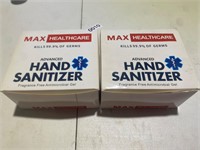 2 boxes of hand sanitizer