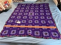 Lap Size Purple Afghan