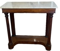 Antique Marble Top Console Table