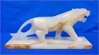 Alabaster Panther Sculpture