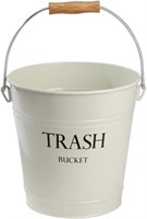 iDesign Pail Metal Round Wastebasket Trash Can