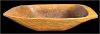 Large Primitive Wooden Dough Bowl Centerpiece