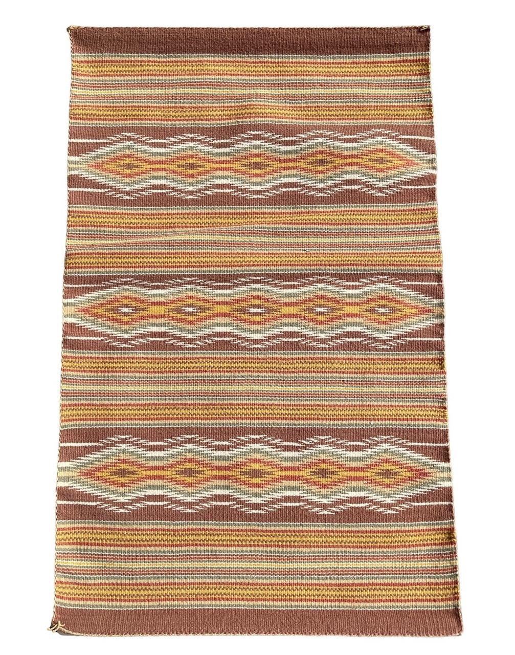 Small Zapotec Native American Rug Wall Hanging