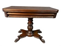 19TH CENT. SOLID MAHOGANY FEDERAL GAME TABLE