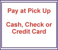 Payment at pick up
