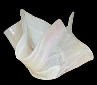 Iridescent Glass Handkerchief Vase