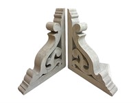 Gray Wood Corbels,  Pair