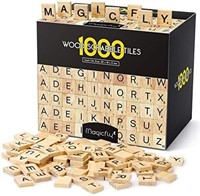 1000-Pc Scrabble Tiles, Magicfly Wooden Letter