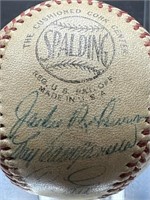 1955 JACKIE ROBINSON SIGNED DODGER TEAM BASEBALL