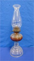 Vintage Glass Oil Lamp