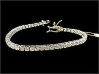 14K WHITE GOLD 9.10 CT. DIAMOND TENNIS BRACELET