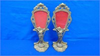 Pair Of Art Nouvea Style Brass Picture Frames