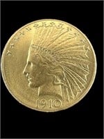 1910 INDIAN HEAD $10 GOLD COIN