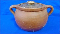 Earthenware Bean Pot With Lid