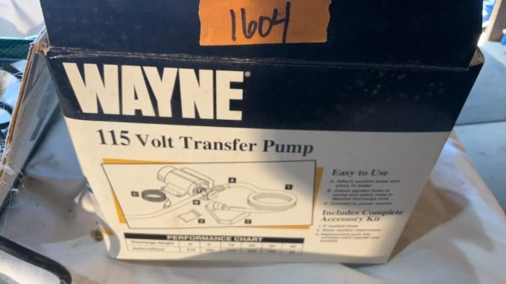 Wayne’s transfer pump 115 v
