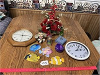 Wood & Sharp Clock, Car Dash Hula Doll & more