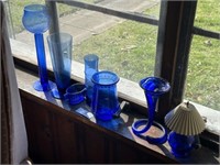 Lot of Glass Cobalt Blue Collectibles