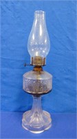 Antique Pedestal Glass Oil Lamp