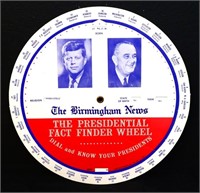 Vntg Birmingham News Presidential Finder Wheel