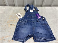 Girls Size 10 JEan Short Overalls