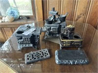 2 Miniature Cast Iron Cook Stoves