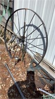 Vintage steel wheel 4’
