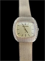 14K DIAMOND BULOVA CUSHION ACCUTRON WATCH