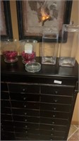 (2) Glass Canisters (2) Hurricane Candle Holders