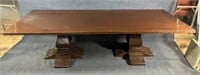 EXTRA LARGE ITALIAN DOUBLE PEDESTAL DINING TABLE