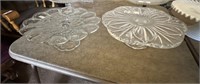 Pair of Clear Glass Cake Stands
