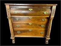 19TH CENT. FEDERAL EMPIRE CHEST