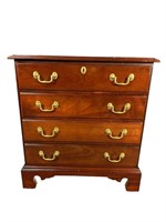 CRAFTIQUE SOLID MAHOGANY 4 DRAWER BACHELOR'S CHEST