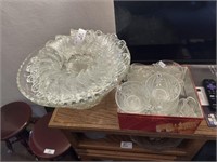 Punch Bowl and Cup Set