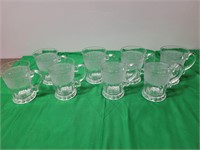 (8) Clear Glass Coffee Cups