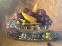Oil on Canvas Fruit Still Life