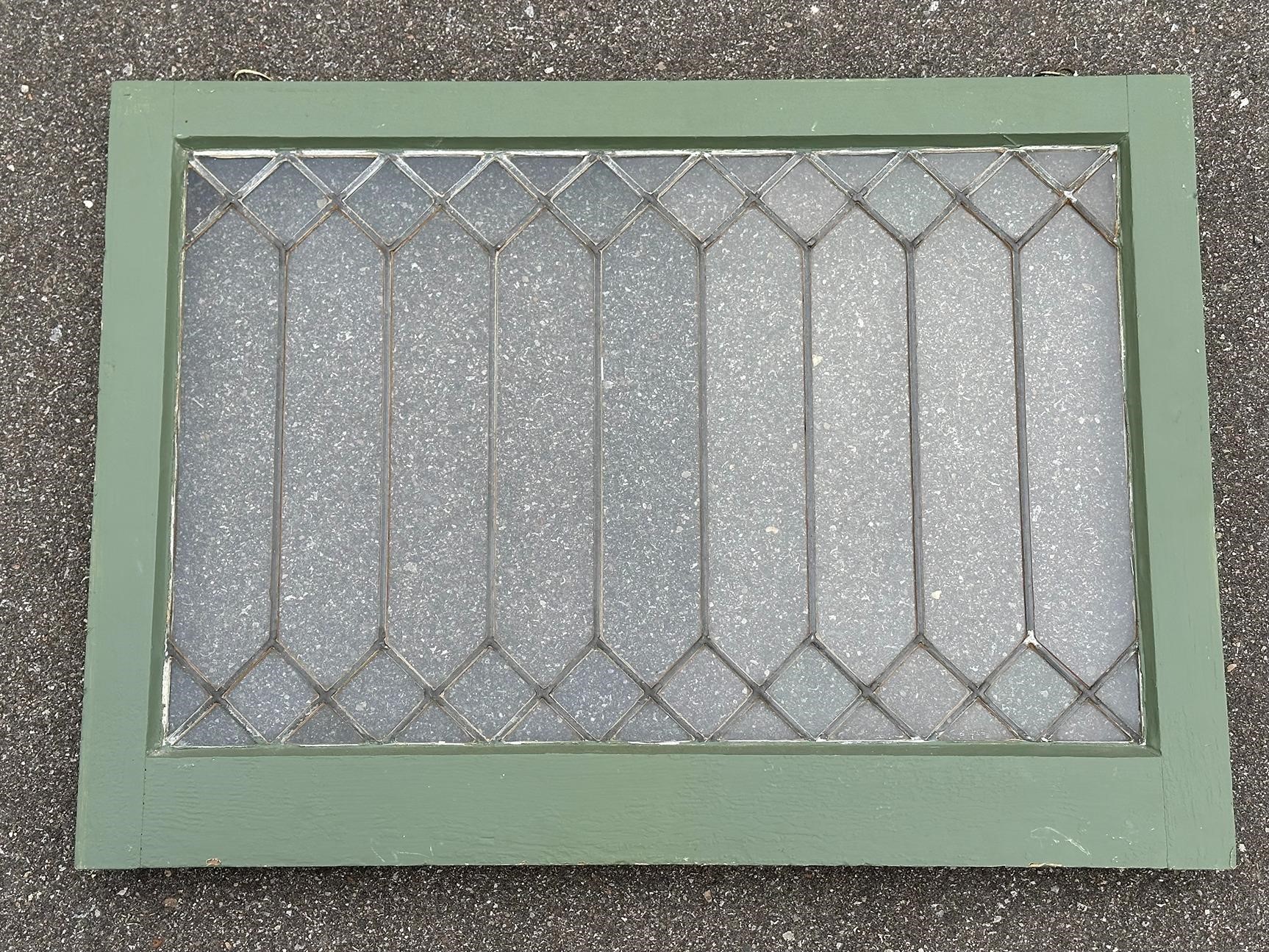 Antique Chicago Bungalow Leaded Glass Window