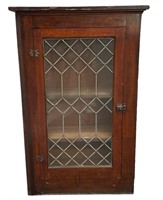 Victorian Mahogany Bookcase, Leaded Glass Door