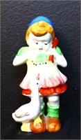 Vntg made in Occupied Japan girl w/ goose figure