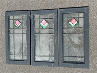 Three Small Stained Glass Windows