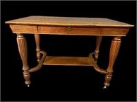 OAK 1 DRAWER LIBRARY TABLE