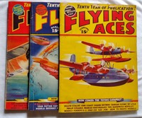3 Flying Aces 1938 Magazines! WWI Airplanes +More