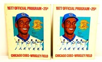Lot of 2 Chicago Cubs 1977 baseball programs