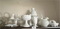 Lot of Assorted Milk Glass Collectibles