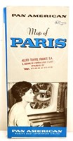 Vintage Pam Am Airlines map of Paris