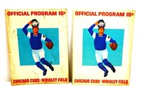 Lot of 2 Chicago Cubs 1973 baseball programs