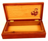 Wood George Burns travel humidor box