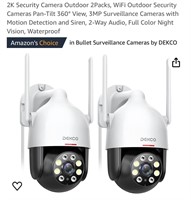 2K Security Camera Outdoor 2Packs