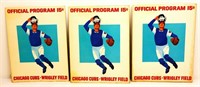 Lot of 3 Chicago Cubs 1973 baseball programs