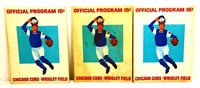 Lot of 3 Chicago Cubs 1973 baseball programs